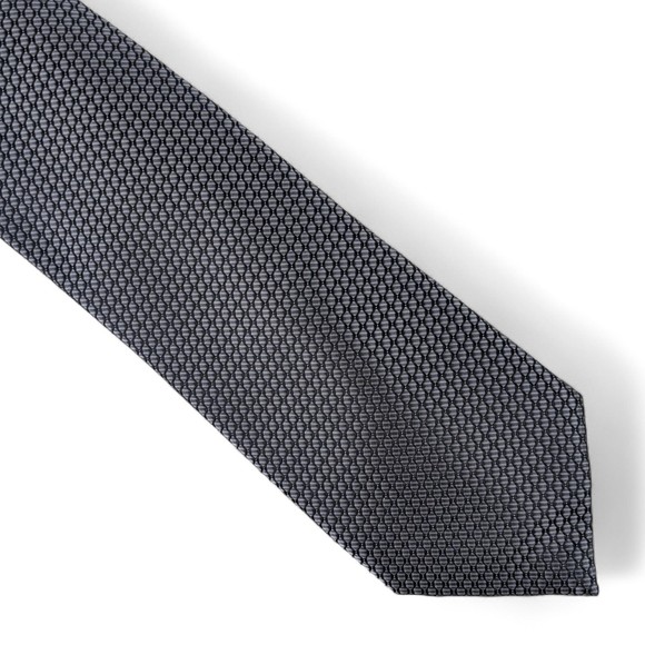 Perry Ellis Men's Gordon Solid Texture Neat Tie Necktie Classic 3" Black $55 - Picture 1 of 5